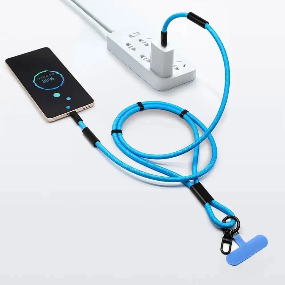 Tour de Cou Smartphone avec Câble USB-C vers Lightning Blanc - Vue 17