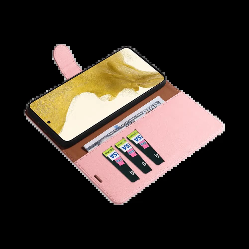 Housse folio anti-RFID Samsung Galaxy S20 Ultra – PROTECT IP011 Rose - Vue 3