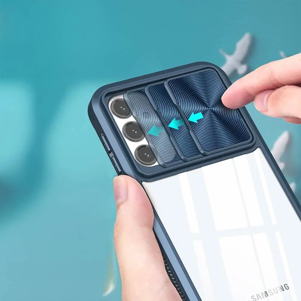 Coque avec cache caméra – Samsung Galaxy A17 5G – PROTECT IE027 Bleu Marine - Vue 3