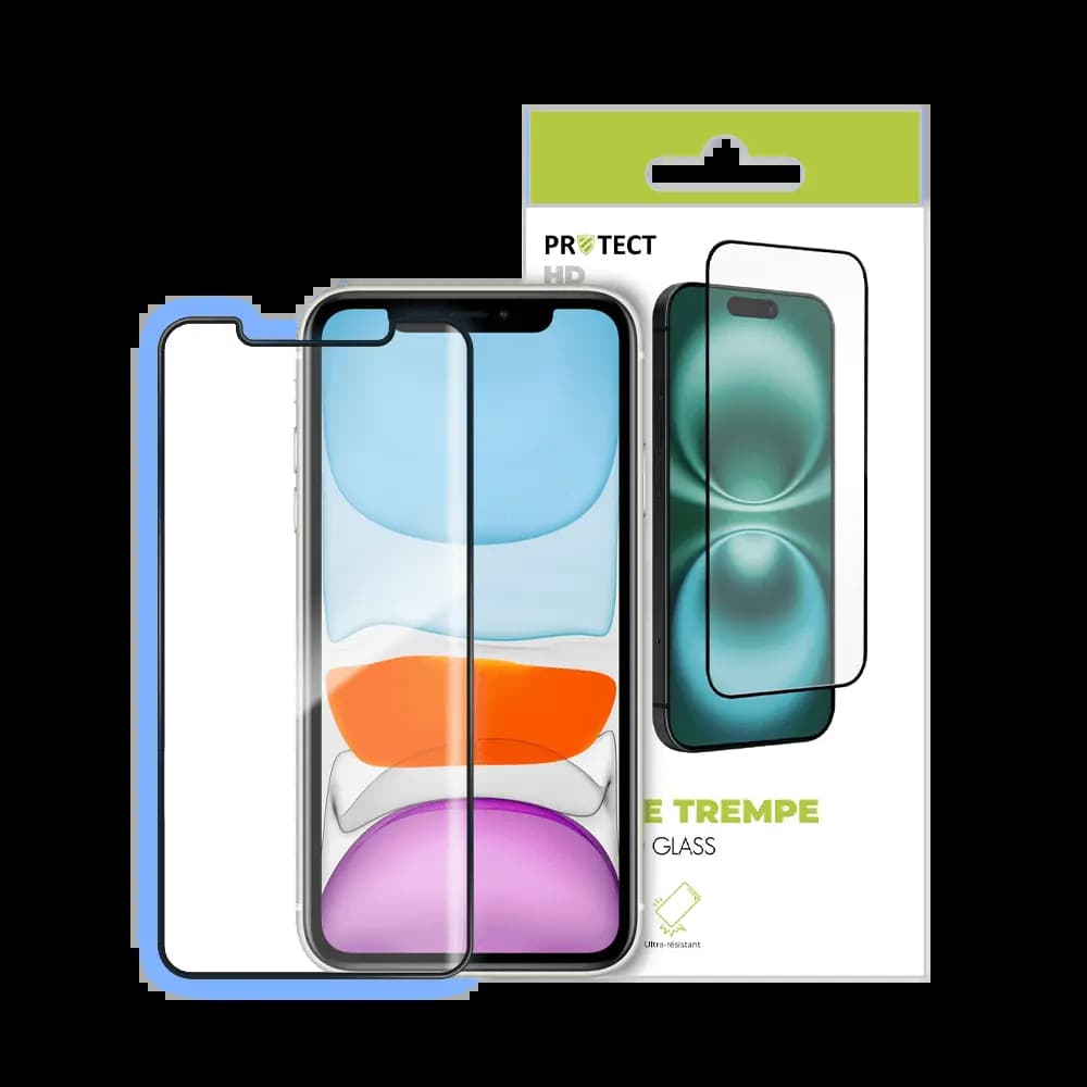 Verre Trempé HD PROTECT pour Apple iPhone 11 & iPhone XR Transparent - Vue 3