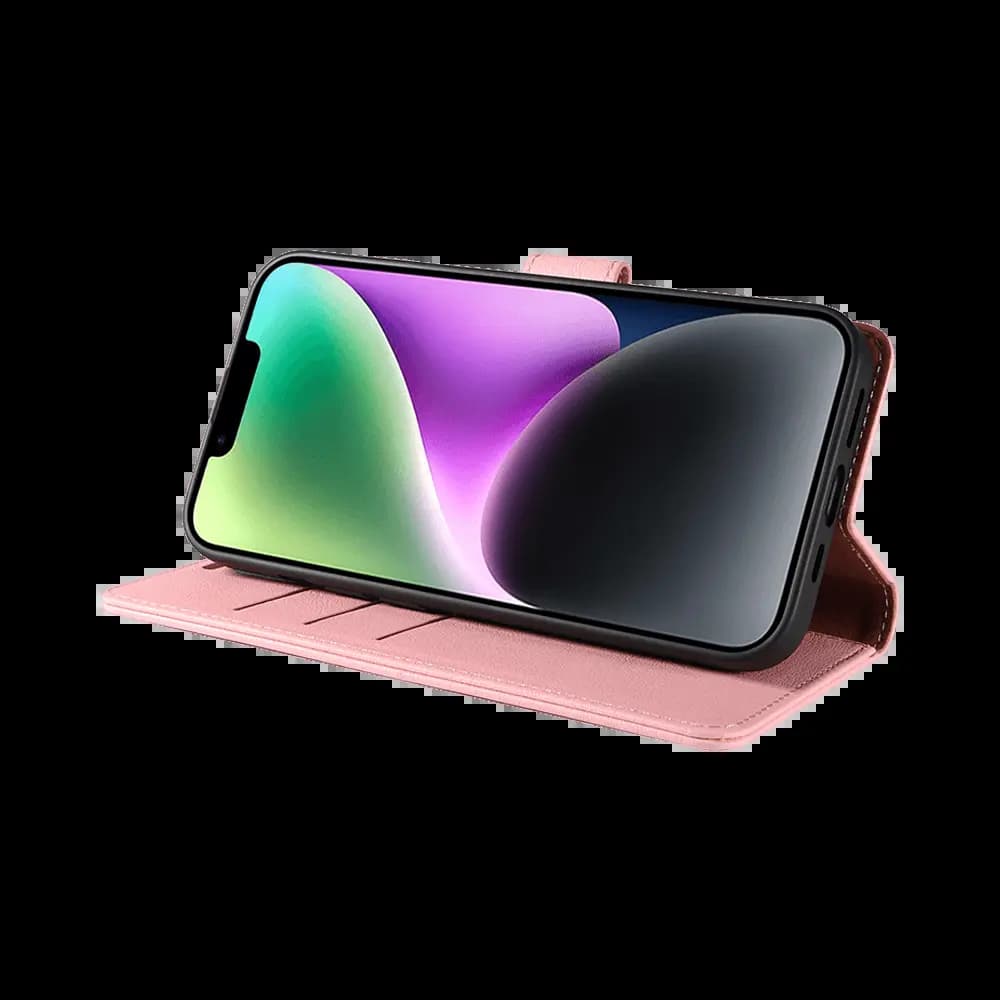 Housse folio anti-RFID iPhone 14 Plus – PROTECT IP011 Rose - Vue 5