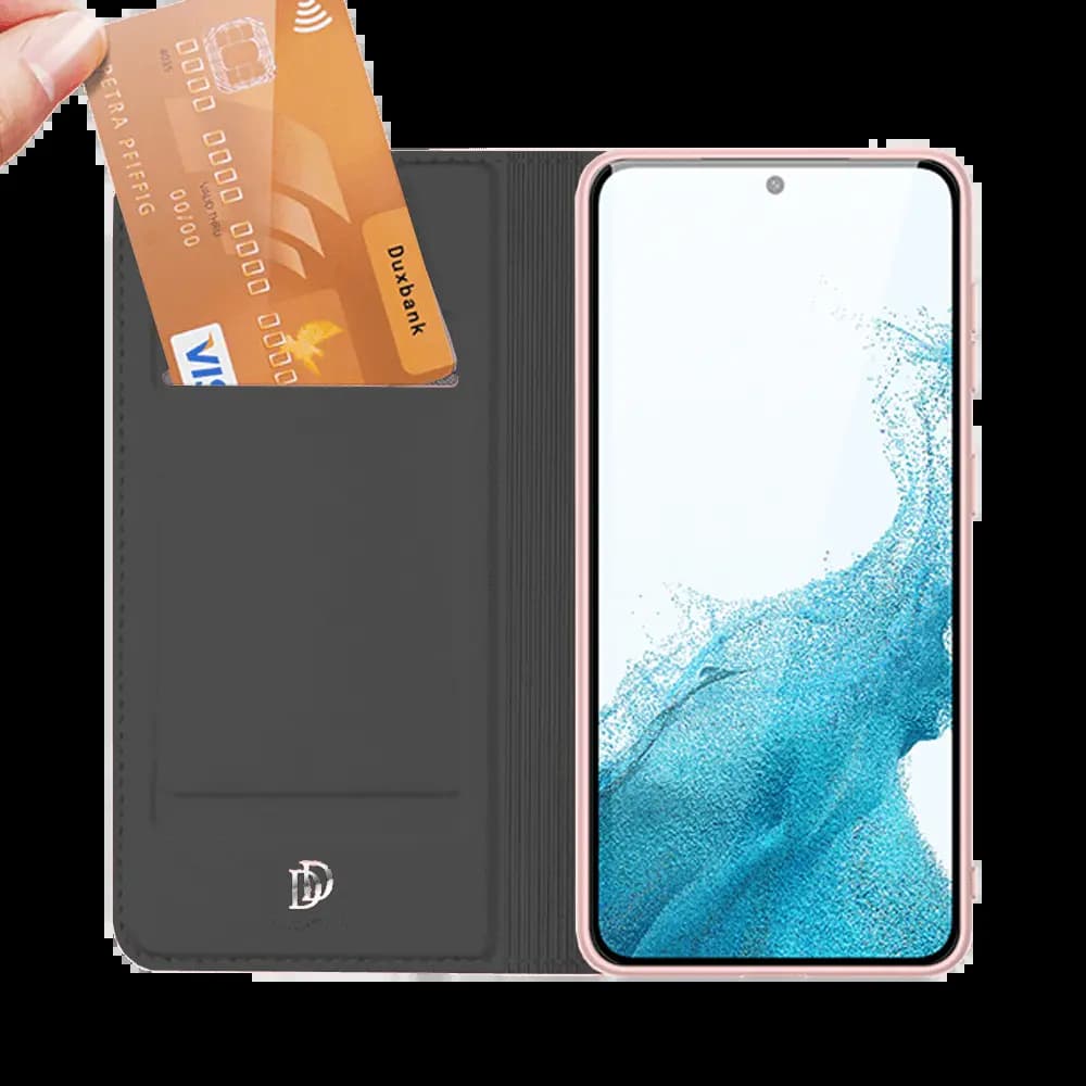 Housse folio Samsung Galaxy S22 porte-carte – Dux Ducis Skin Pro Noir - Vue 2