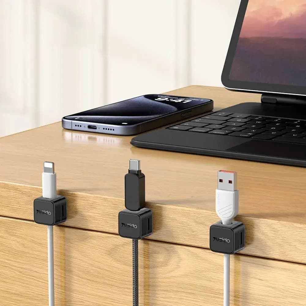 Organisateur de câble Yesido C216 x4 Noir - Vue 2