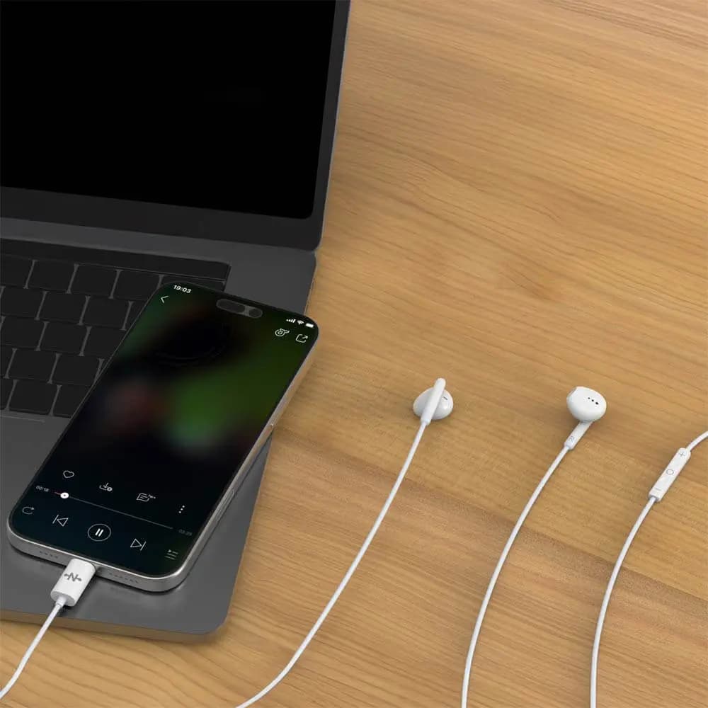 Écouteurs Filaires Lightning CONNECT Blanc - Vue 2