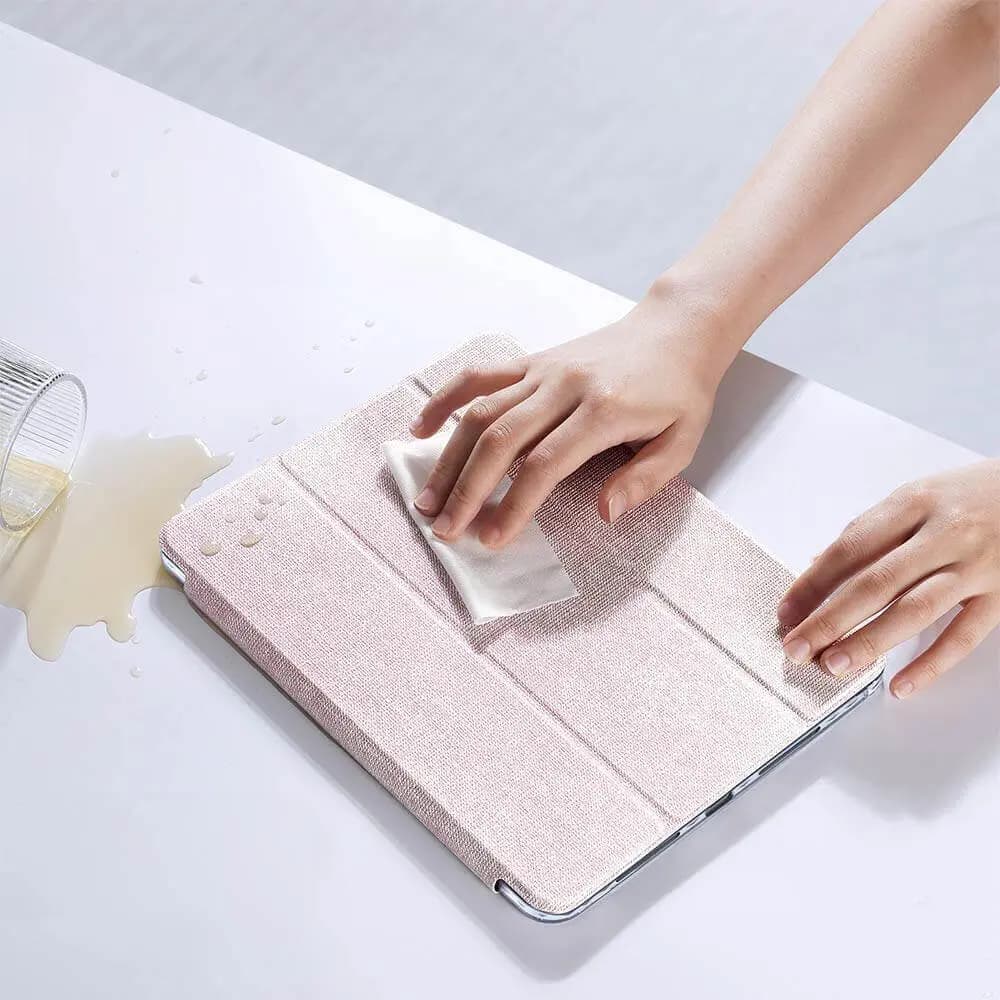 Housse folio iPad Pro 11" M4 avec porte-stylet - Dux Ducis Unid Rose - Vue 3