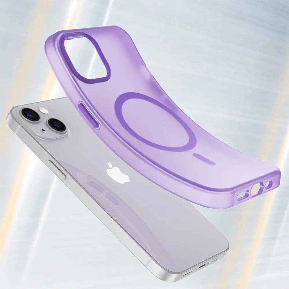 Coque MagSafe bi-matière – iPhone 13 – PROTECT MF-006 Violet Foncé - Vue 2