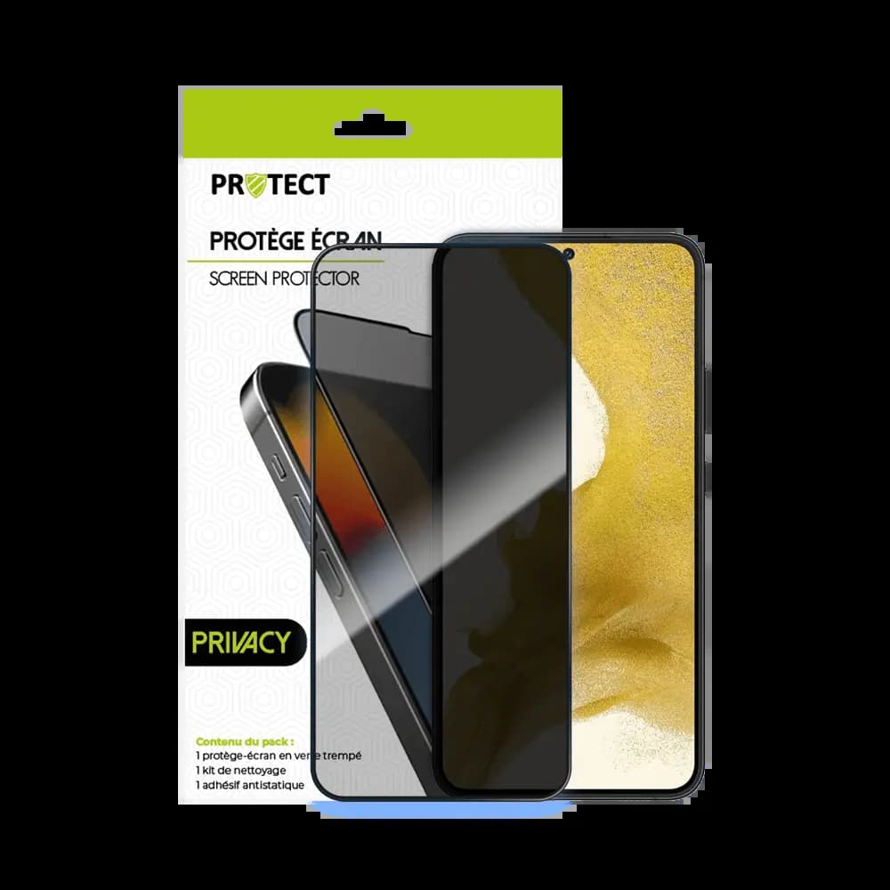 Verre trempé anti-espions 9H – Samsung Galaxy S22+ – PROTECT Transparent - Vue 2
