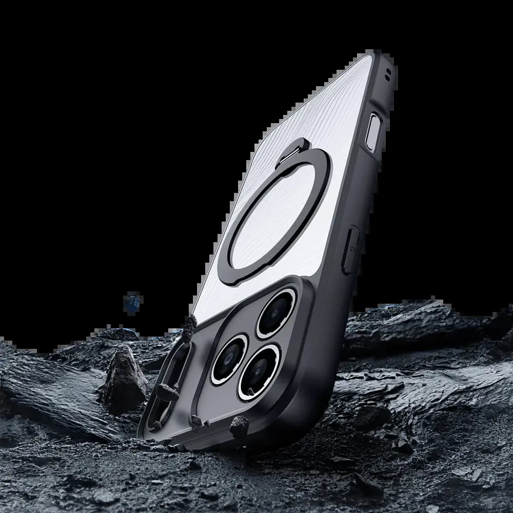 Coque MagSafe avec support – iPhone 17 Pro – Dux Ducis Aimo Mag Noir - Vue 4