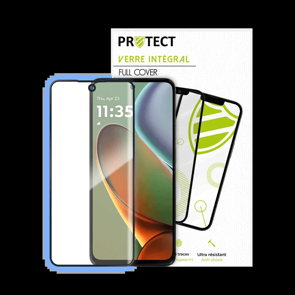 Verre trempé intégral 5D 9H – protection écran compatible Motorola Moto G15 / G15 Power – PROTECT Noir - Vue 2