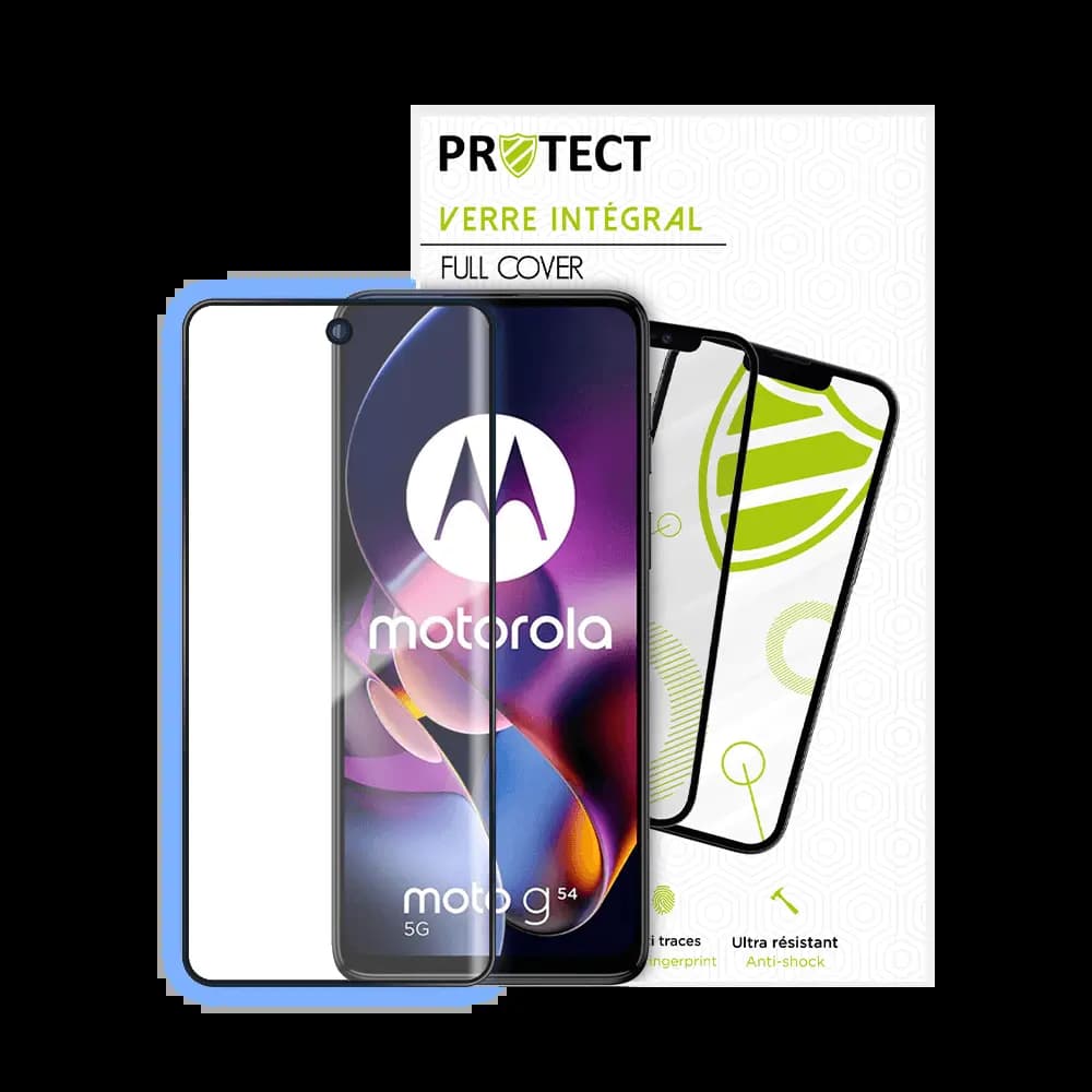 Verre trempé intégral 5D 9H – protection écran Motorola Moto G54 5G – PROTECT Noir - Vue 2