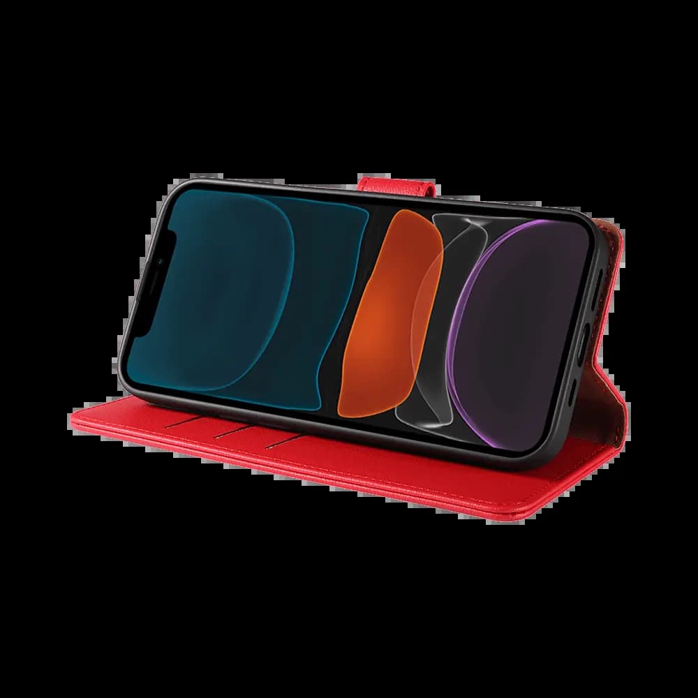 Housse folio anti-RFID iPhone 11 – PROTECT IP011 Rouge - Vue 5