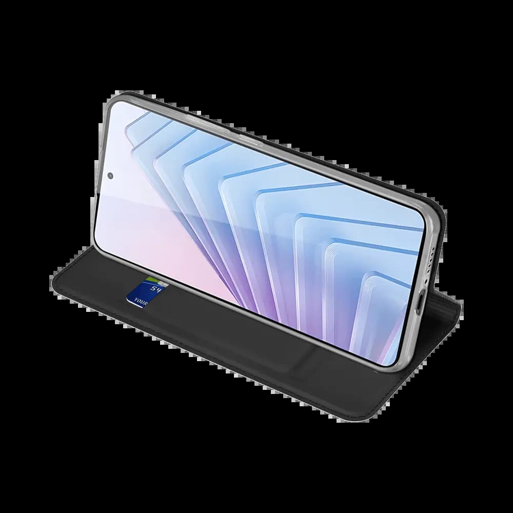 Housse folio Xiaomi Redmi Note 14 5G porte-carte – Dux Ducis Skin Pro Noir - Vue 4