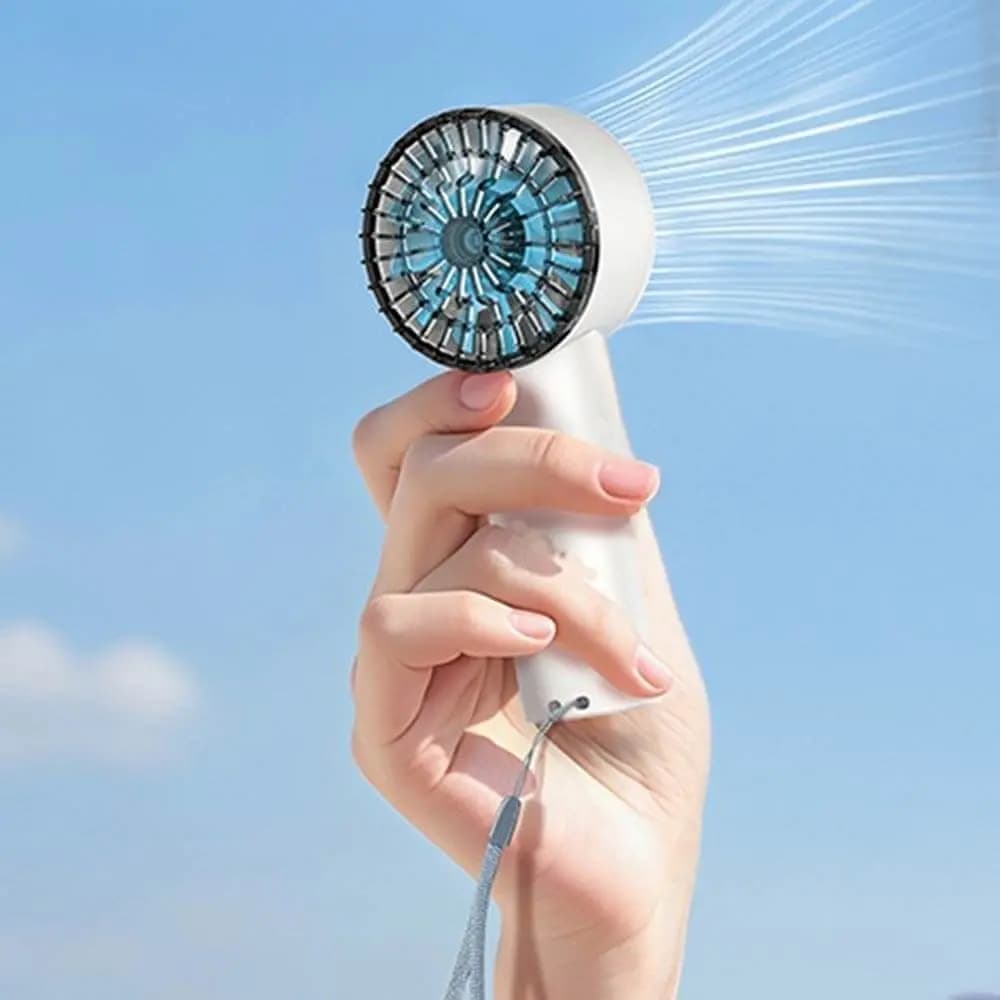 Mini Ventilateur Portable Yesido avec Refroidissement d'Air 3600mAh Blanc - Vue 4