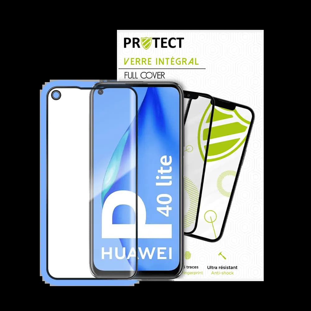 Verre trempé intégral 5D 9H – protection écran Huawei P40 Lite – PROTECT Noir - Vue 2