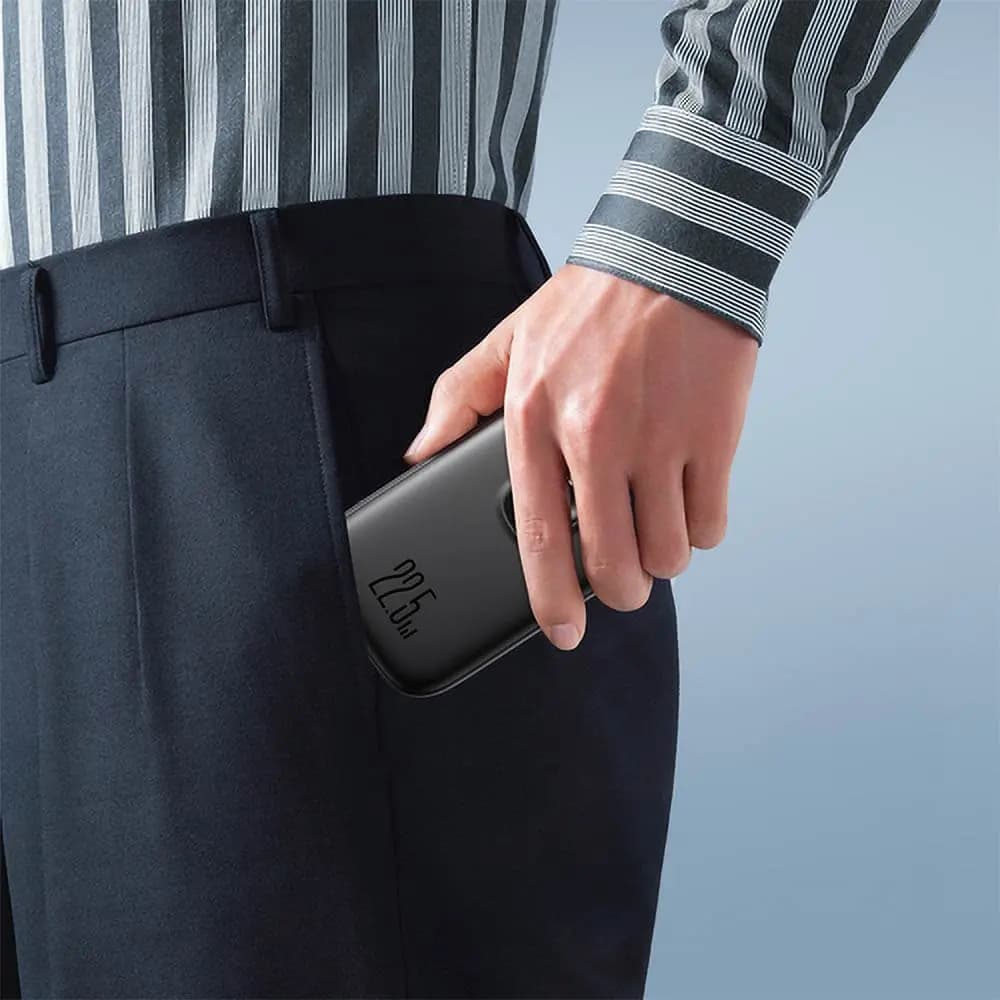 Batterie externe 10000mAh 22.5W avec câble USB-C intégré – Joyroom JR-PBF17 Noir - Vue 3