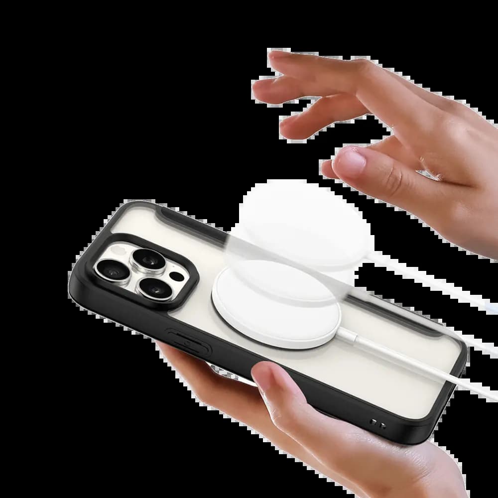 Housse folio MagSafe iPhone 15 Pro Max – Dux Ducis Skin X Pro Noir - Vue 3