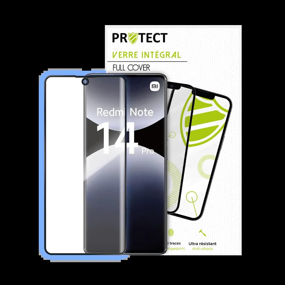 Verre trempé intégral 5D 9H – protection écran Xiaomi Redmi Note 14 Pro 4G – PROTECT Noir - Vue 2