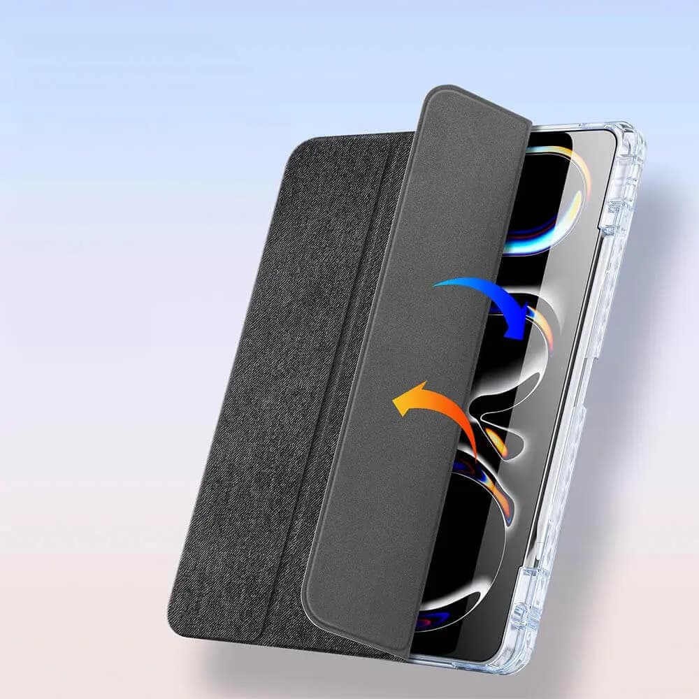 Housse folio iPad Pro 11" M4 avec porte-stylet - Dux Ducis Unid Noir - Vue 4