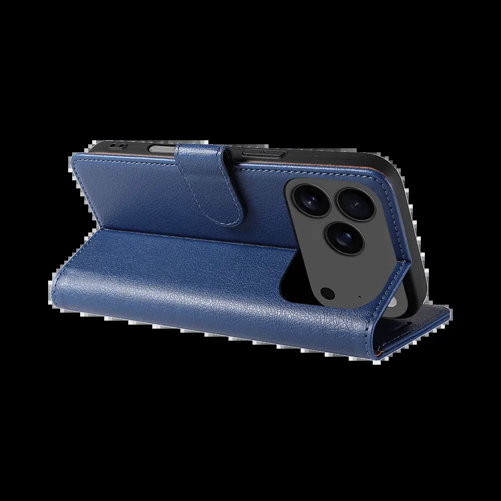 Housse folio anti-RFID iPhone 17 Pro Max – PROTECT IP011 Bleu Marine - Vue 2