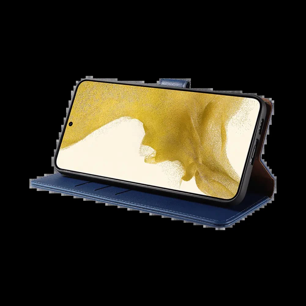 Housse folio anti-RFID Samsung Galaxy S22 Plus – PROTECT IP011 Bleu Marine - Vue 5