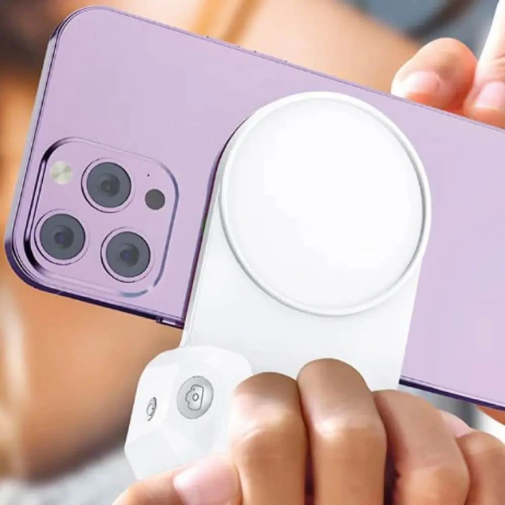 Batterie externe magnétique sans fil 4500mAh avec support et Bluetooth – Wiwu Wi-W016 Blanc - Vue 2