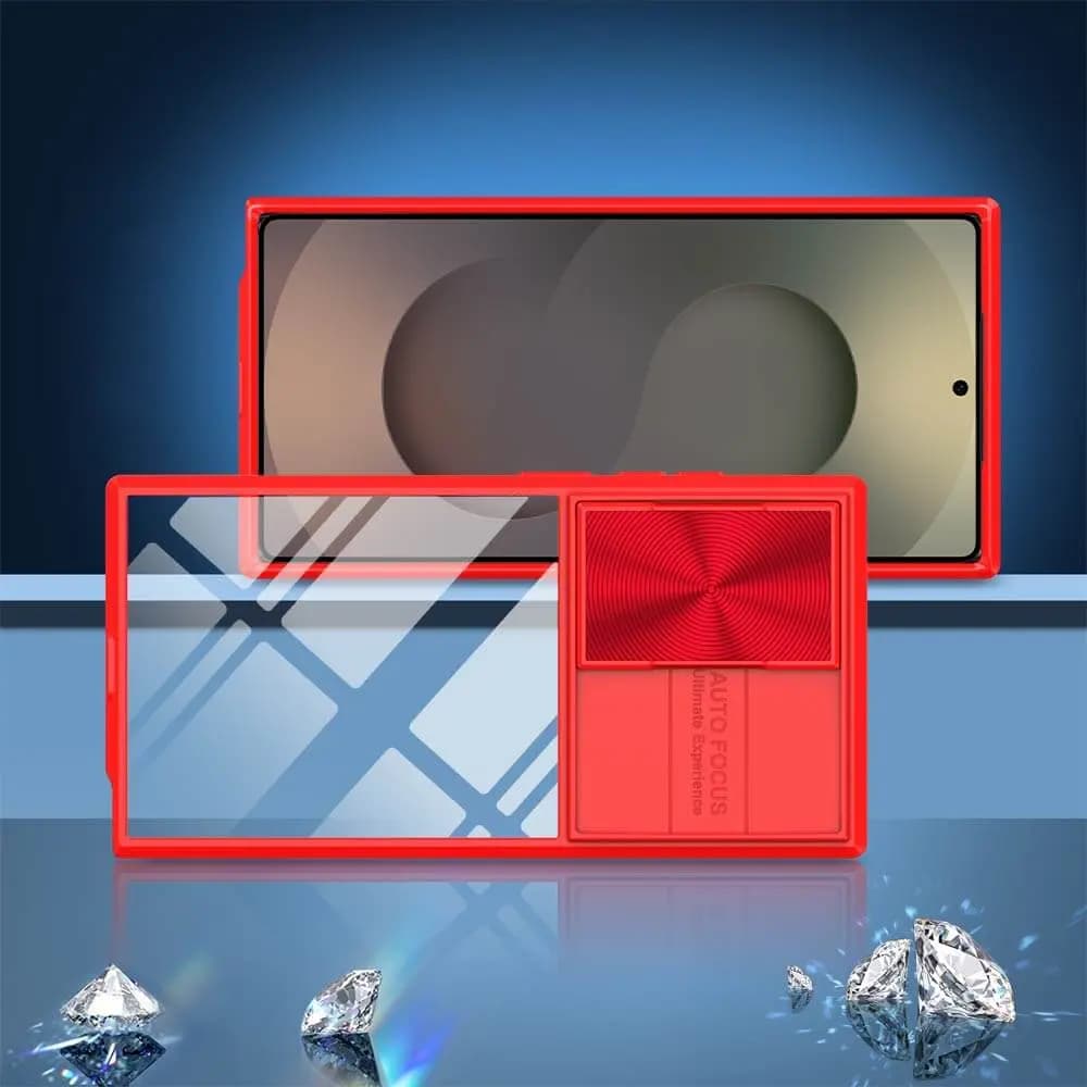 Coque avec cache caméra – Samsung Galaxy S25 Ultra – PROTECT IE027 Rouge  - Vue 2