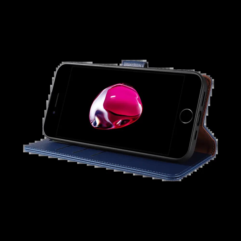 Housse folio anti-RFID iPhone 7 Plus / 8 Plus – PROTECT IP011 Bleu Marine - Vue 5