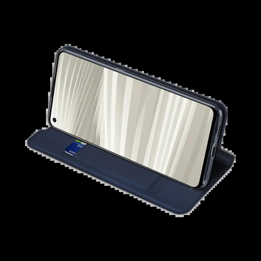 Housse folio Realme GT 2 Pro porte-carte – Dux Ducis Skin Pro Bleu - Vue 4