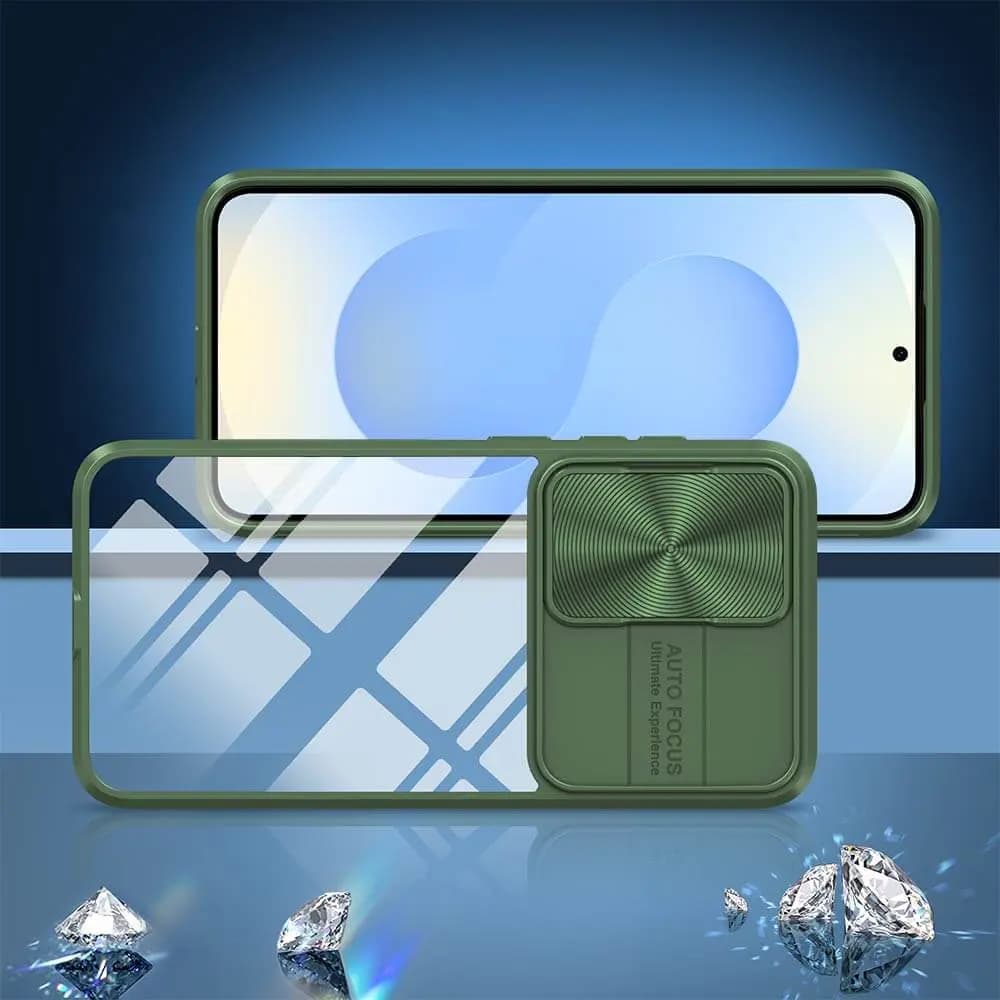 Coque avec cache caméra – Samsung Galaxy S25+ – PROTECT IE027 Vert Foncé - Vue 2