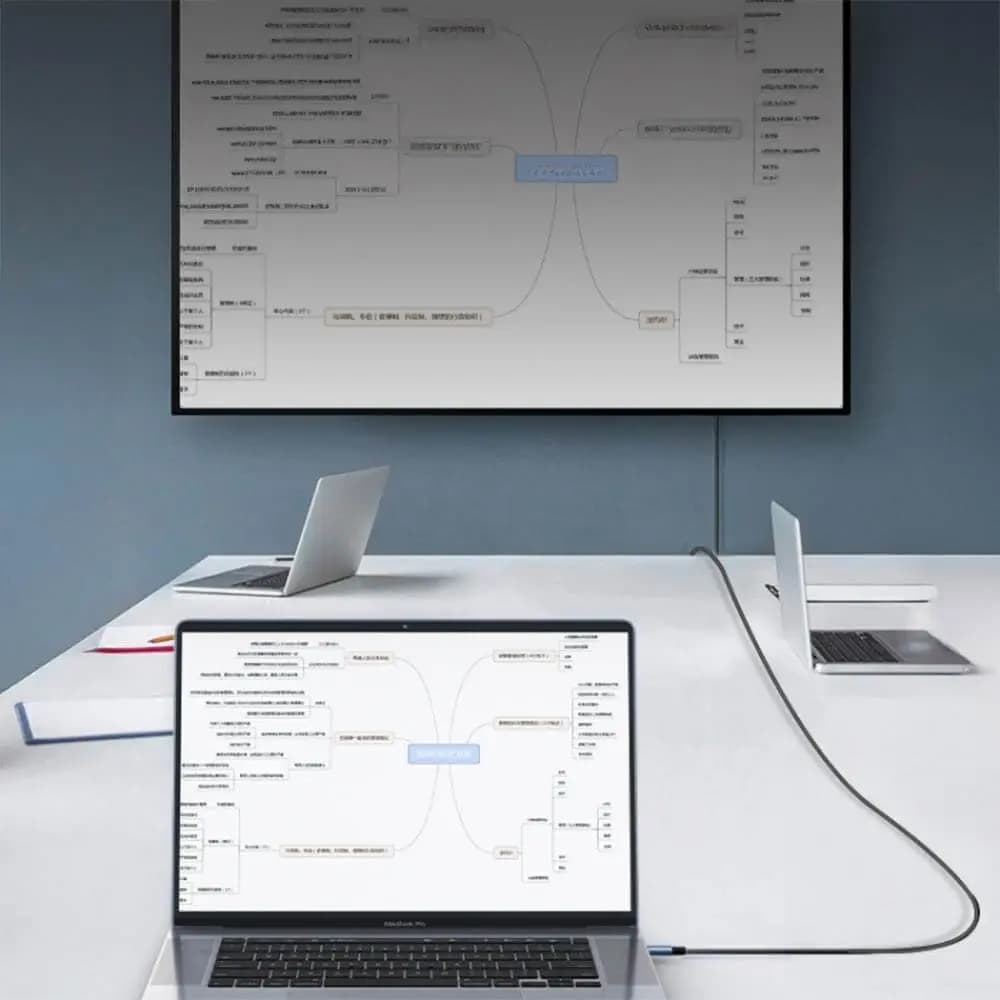 Câble USB-C vers HDMI 4K 60Hz (2m) – Yesido HM10 Noir - Vue 4