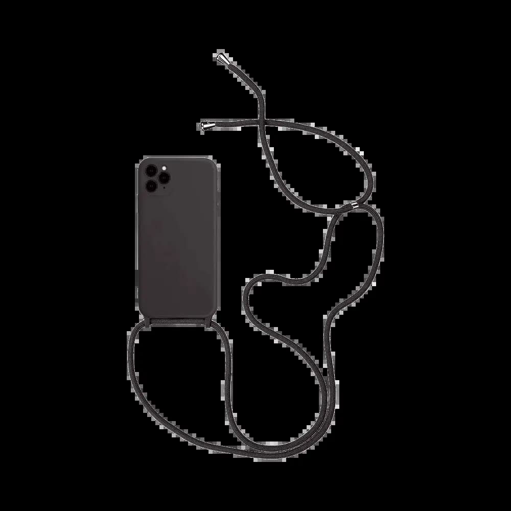 Coque avec cordon réglable silicone – Apple iPhone 11 Pro – Noir - Vue 2