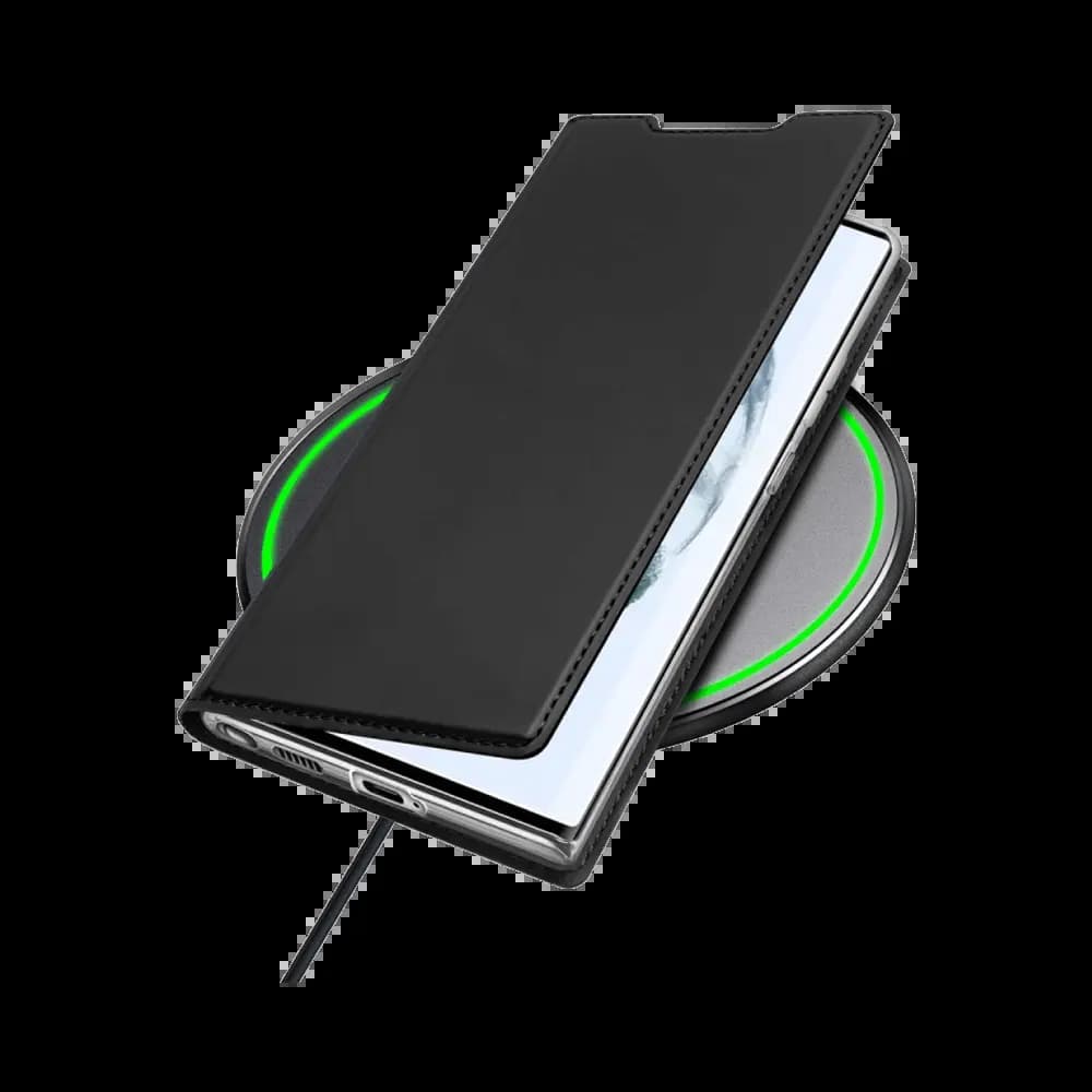 Housse folio Samsung Galaxy S22 Ultra porte-carte – Dux Ducis Skin Pro Noir - Vue 3