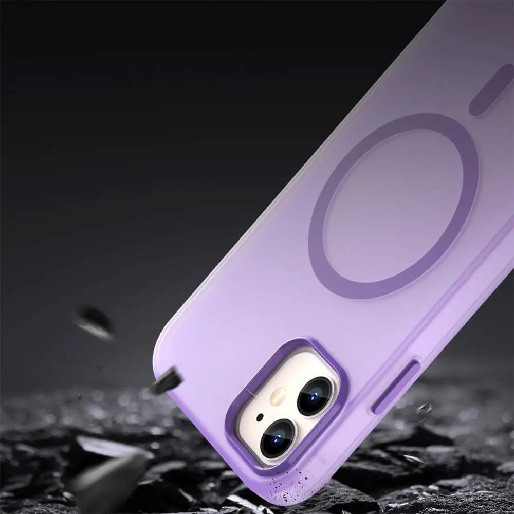 Coque MagSafe bi-matière – iPhone 11 – PROTECT MF-006 Violet Foncé - Vue 4