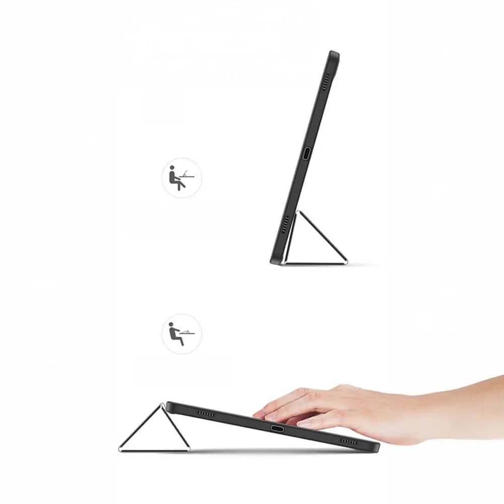 Housse folio Samsung Galaxy Tab S9+ avec dos transparent & porte-stylet - Dux Ducis Toby Rose - Vue 3