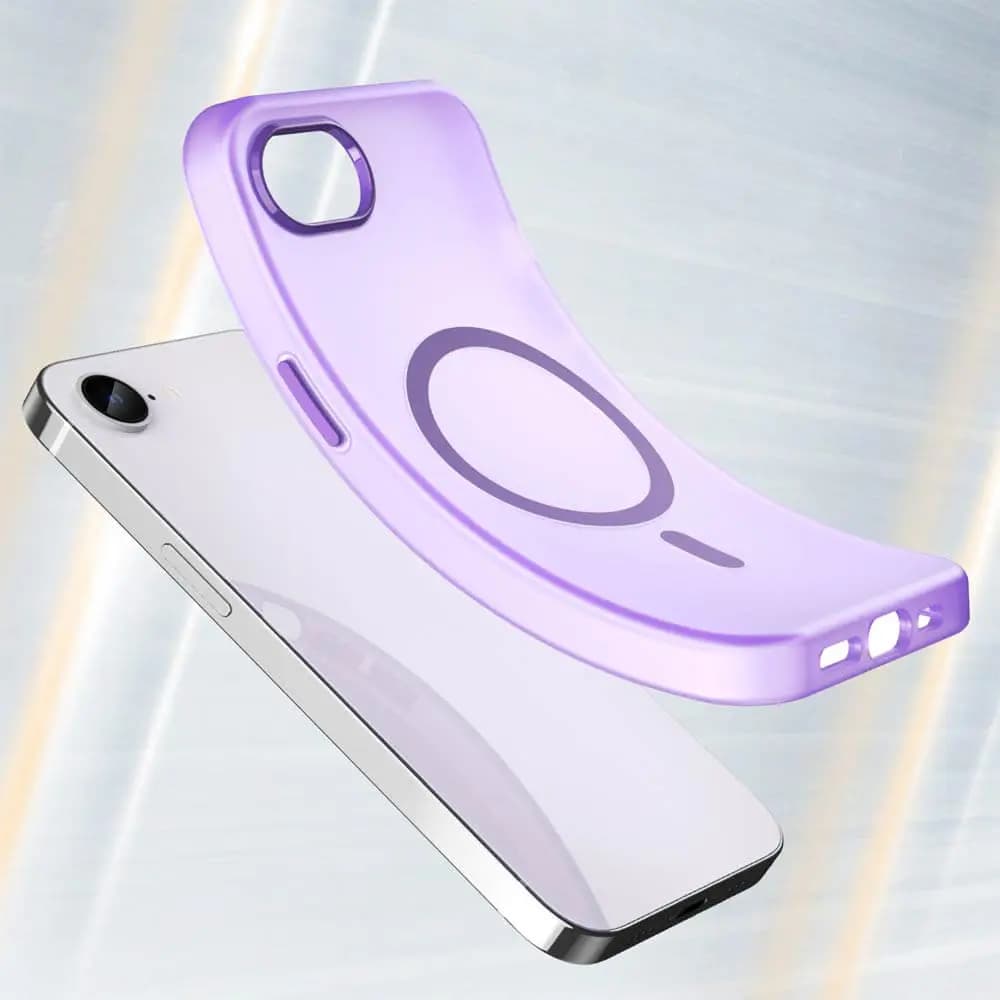 Coque MagSafe iPhone 16e / iPhone 17e bi-matière – PROTECT MF-006 Violet Foncé  - Vue 2