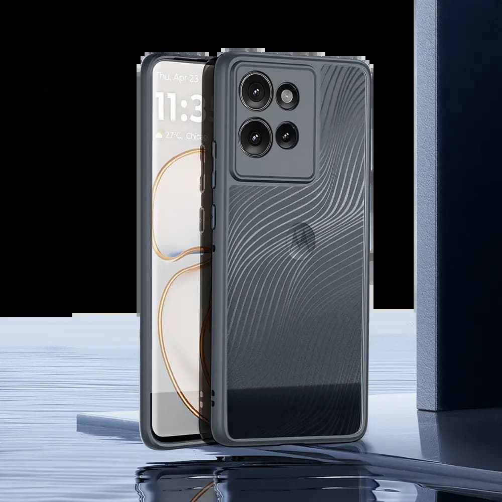 Coque anti-chocs finition mate Motorola Edge 50 - Dux Ducis Aimo Noir - Vue 3