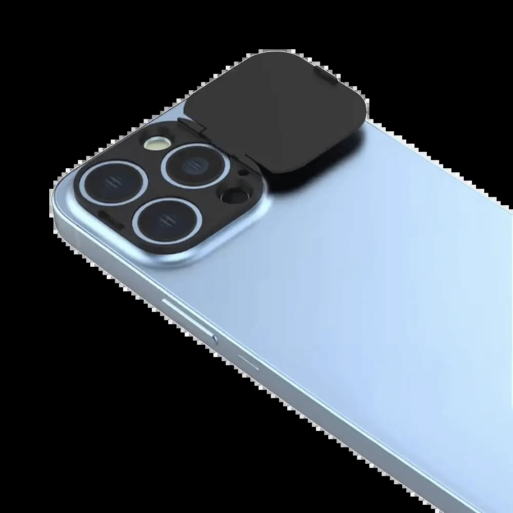 Protection Lentille avec Cache Camera iPhone 13 Pro Max / 13 Pro Noir - Vue 12