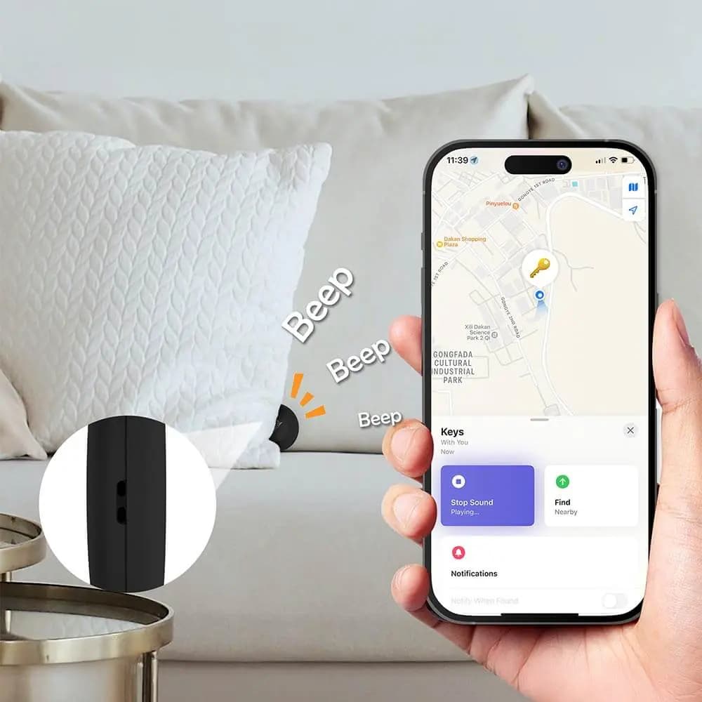 Traceur GPS MILI Life Tag iOS Blanc - Vue 2
