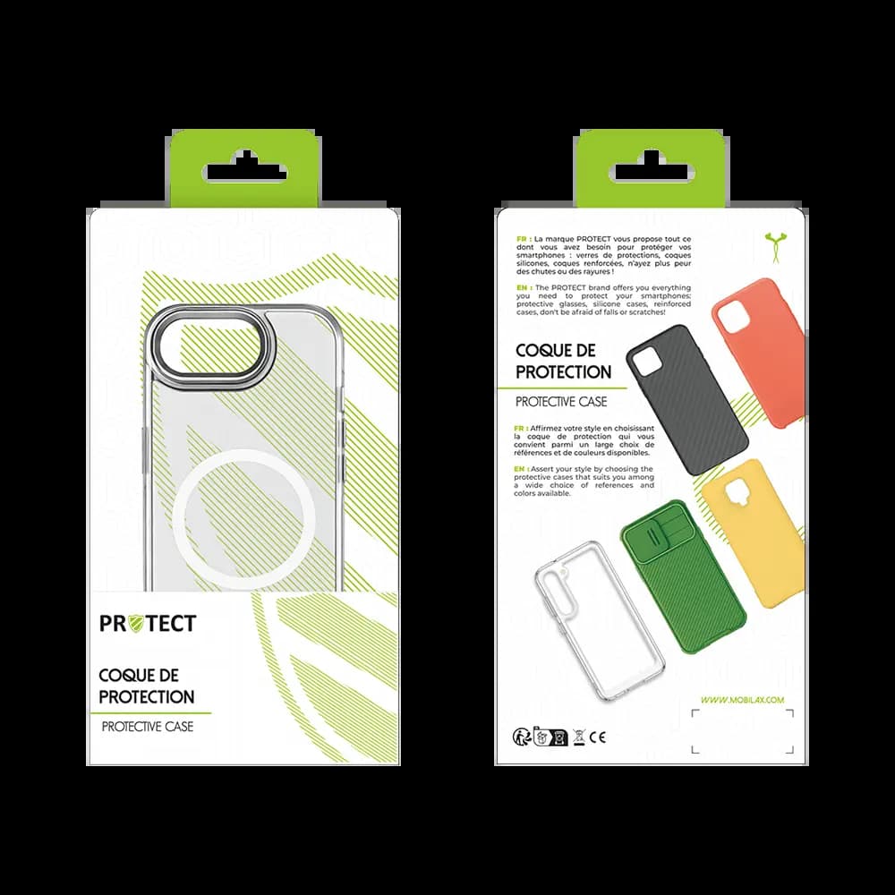 Coque MagSafe antichoc iPhone 16e / iPhone 17e – PROTECT MS01 Blanc - Vue 2