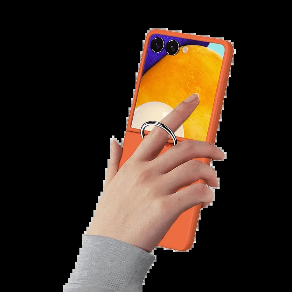 Coque de Protection avec Anneau Z-FL2 Samsung Galaxy Z Flip 7 5G  Orange - Vue 2