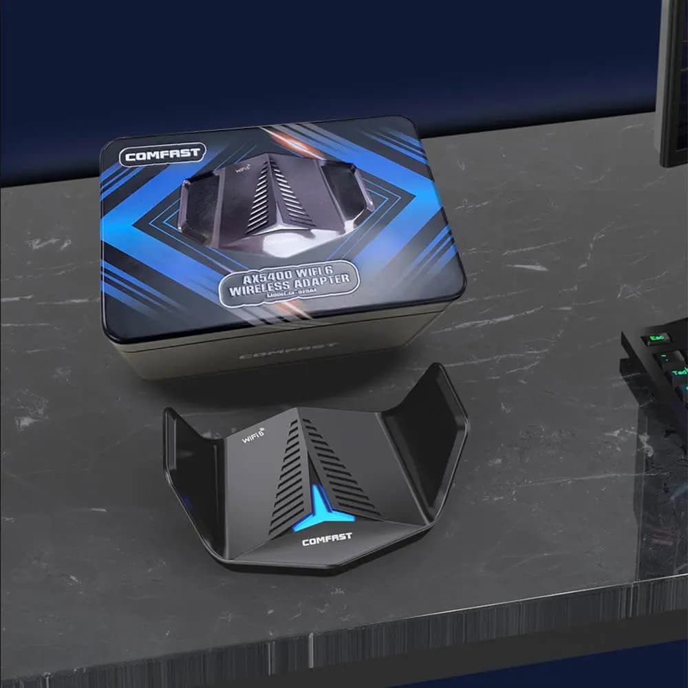Adaptateur WiFi 6 USB tri-bande AX5400 (5374 Mbps) – Comfast CF-979AX - Vue 5