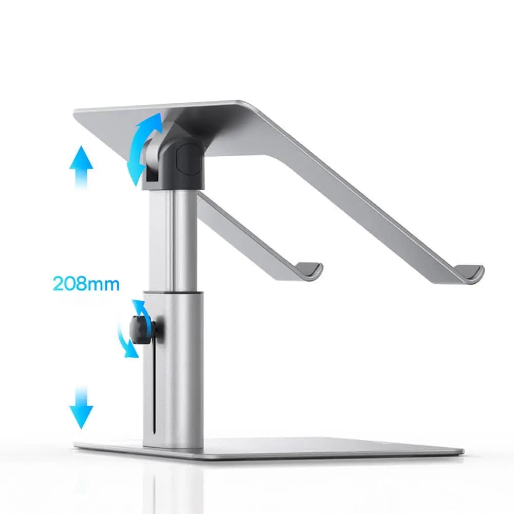 Support pour Ordinateur Portable & Tablette Baseus Antidérapant & Ajustable Argent - Vue 40