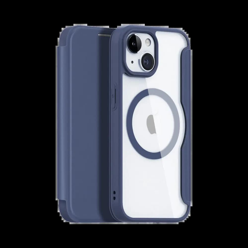 Housse folio MagSafe iPhone 15 Plus – Dux Ducis Skin X Pro Bleu - Vue 2