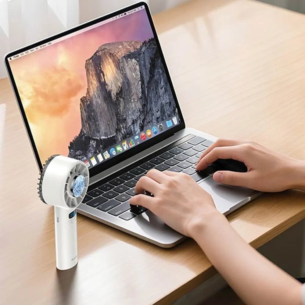 Mini Ventilateur Portable Yesido avec Refroidissement d'Air 3600mAh Blanc - Vue 2