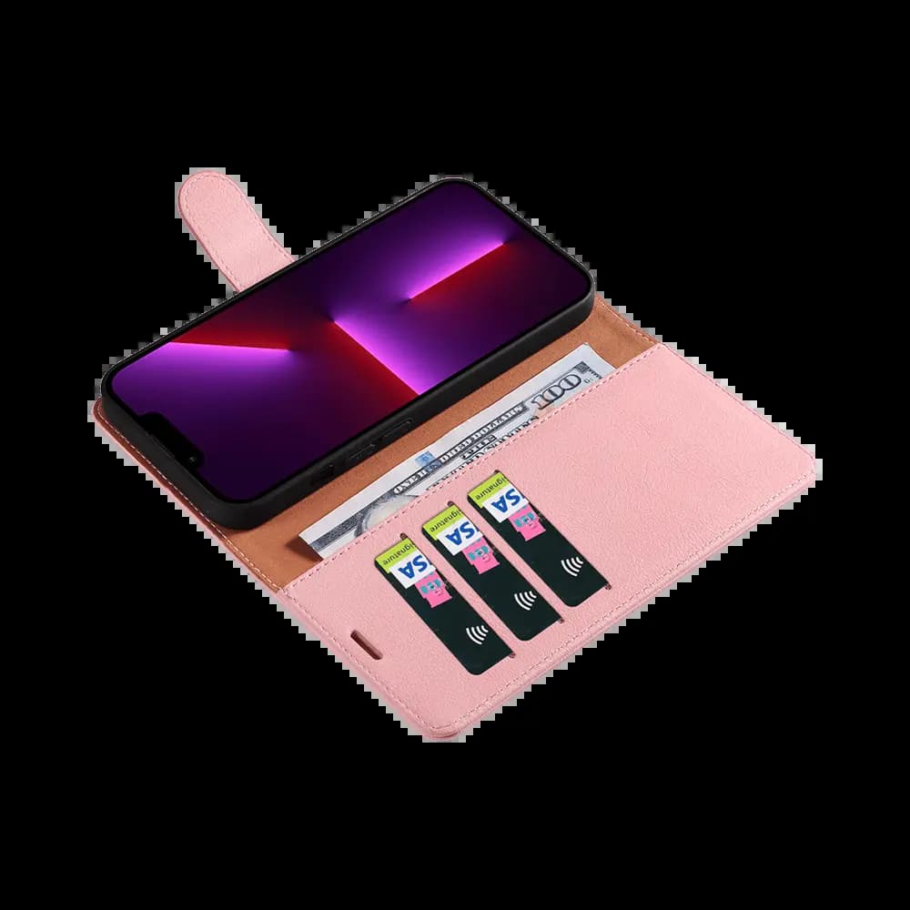 Housse folio anti-RFID iPhone 12 Pro Max – PROTECT IP011 Rose - Vue 3