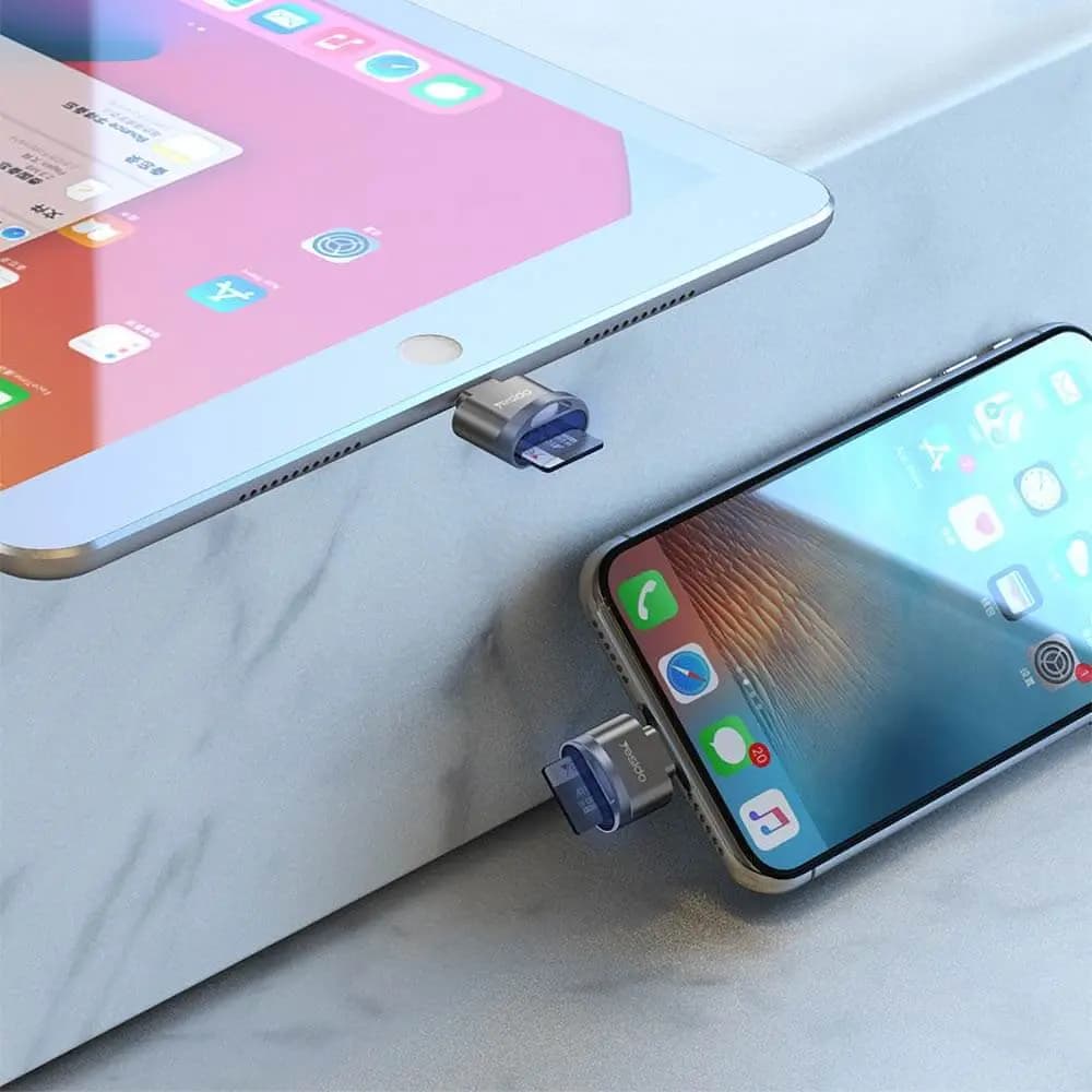 Lecteur de carte microSD vers Lightning - Yesido GS18 Noir - Vue 5