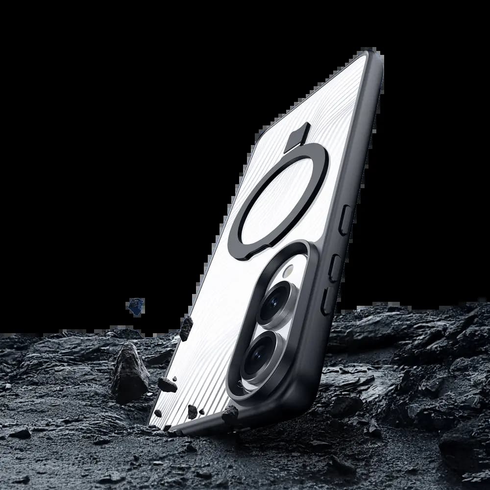 Coque MagSafe avec support – Samsung Galaxy S25 Edge – Dux Ducis Aimo Mag Noir - Vue 4
