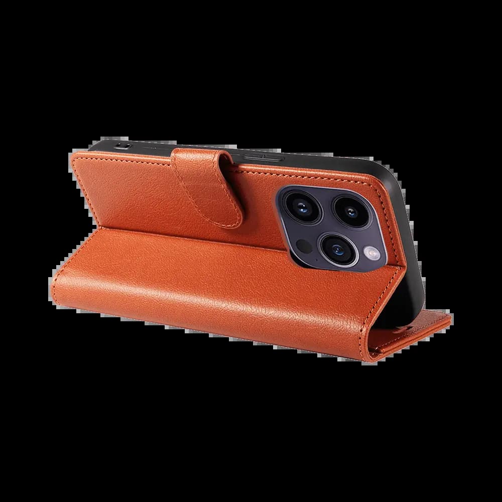 Housse folio anti-RFID iPhone 14 Pro Max – PROTECT IP011 Marron - Vue 2