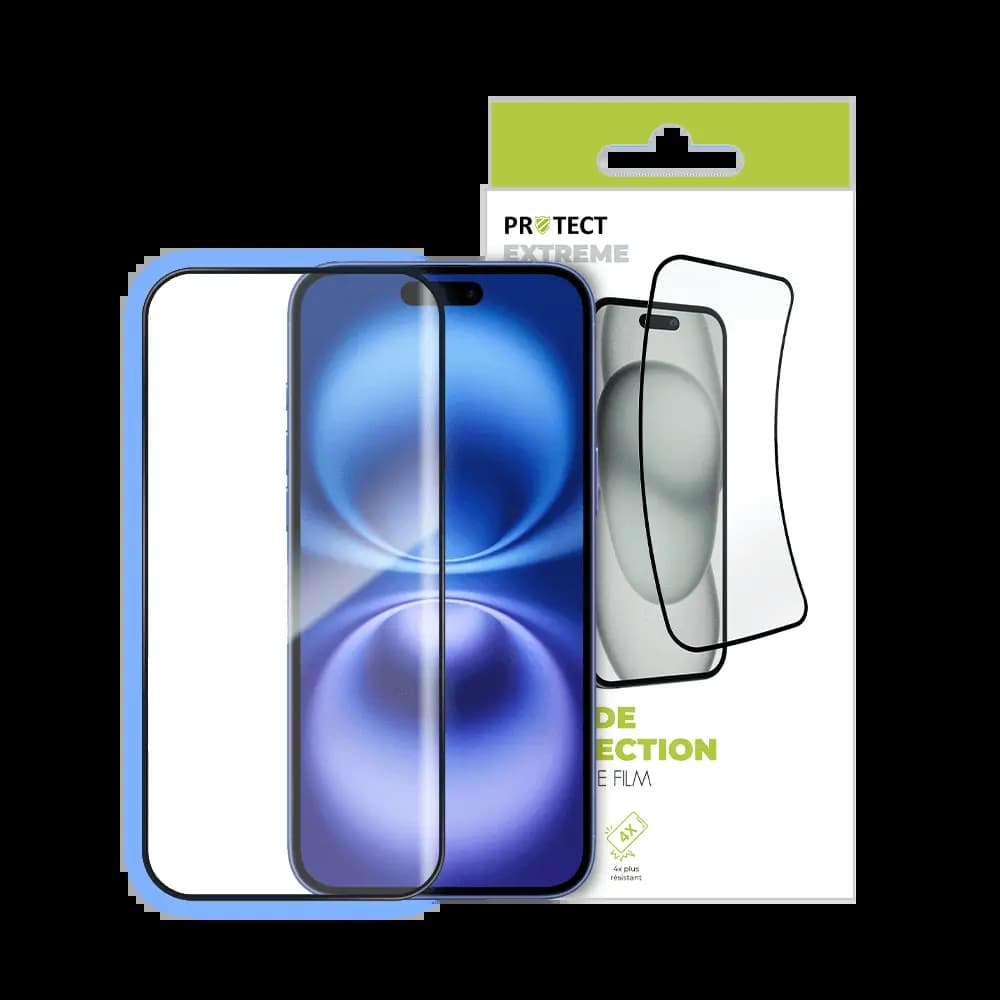 Film de protection extrême 7H – compatible Apple iPhone 15 / 16 – PROTECT Transparent - Vue 3