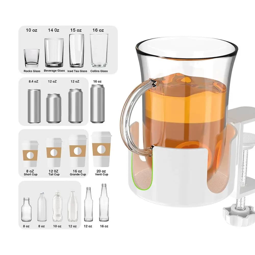 Porte-Gobelet de Bureau Blanc - Vue 7